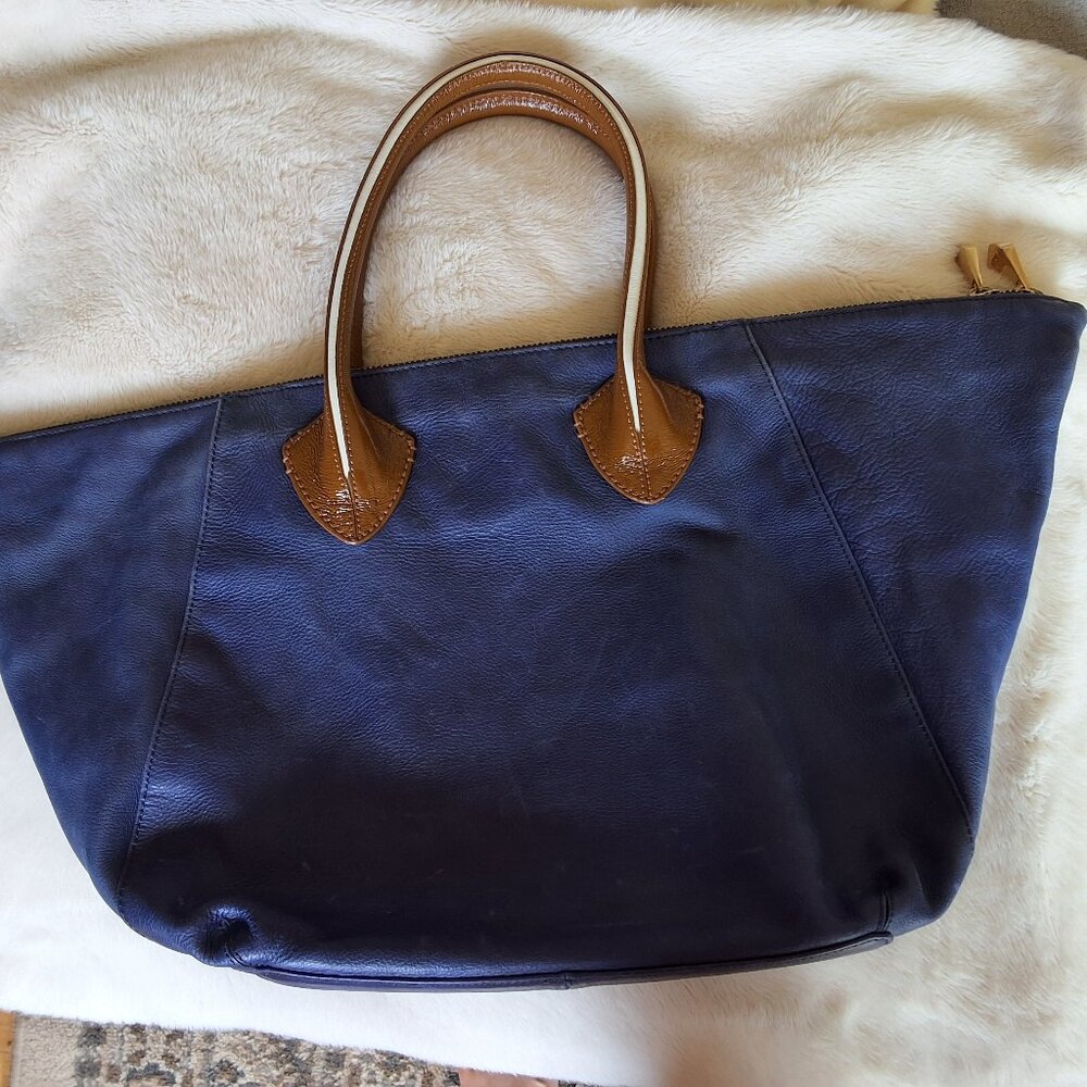 Pour La Victoire Blue leather Tote